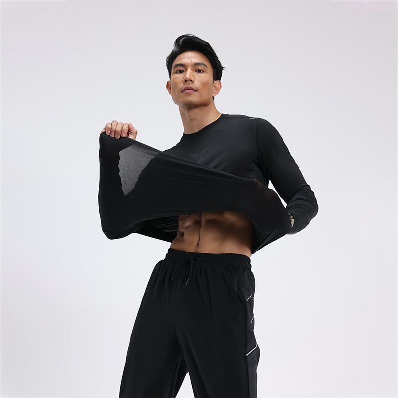 Herren Atmungsaktives Langarm-Trainingst-Shirt Echoarchiv