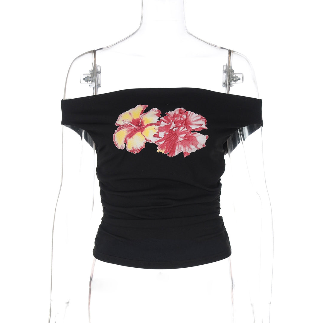 Damen Off-Shoulder Top mit floralen Applikationen Echo Archiv