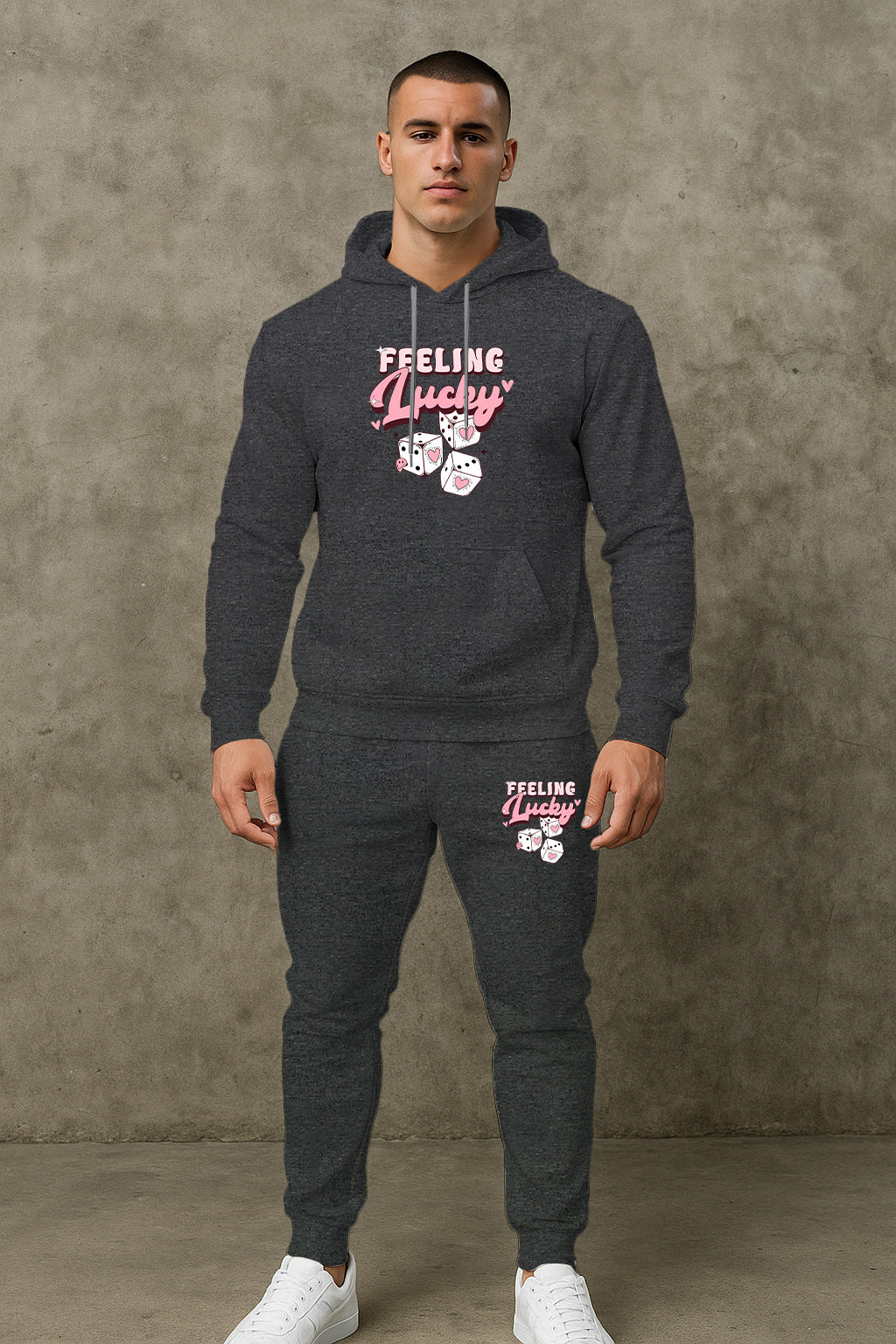 Herren Sportliches Hoodie- und Jogginghosen-Set Echoarchiv