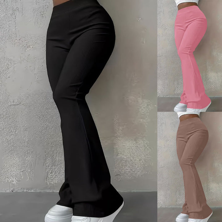 Damen High‑Waist Bootcut‑Hose mit figurformender Stretch‑Passform Echoarchiv