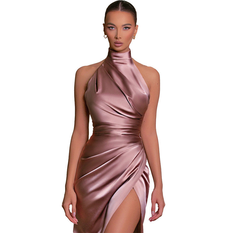 Damen Hochgeschlossenes Abendkleid mit verführerischem Schlitz Echo Archiv
