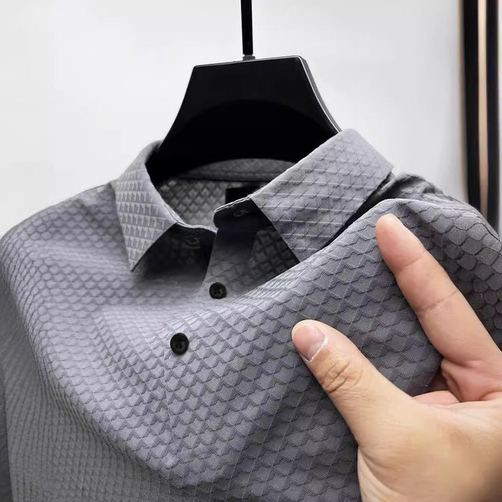 Herren strukturiertes Performance Button-Up-Shirt Echoarchiv