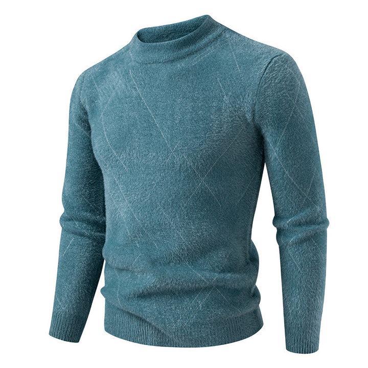 Herren Feiner Strickpullover mit modernem Zopfmuster Echoarchiv