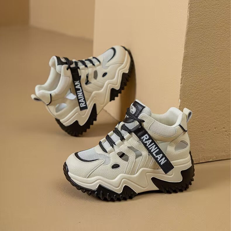 Damen Sportliche Hochschaft Sneaker mit strapazierfähiger Sohle Echo Archiv