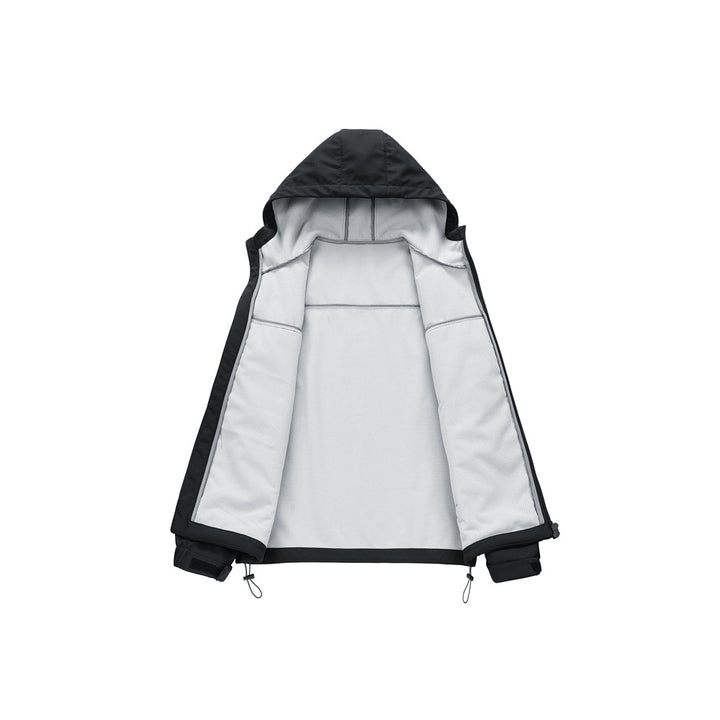 Herren funktionale und winddichte Outdoorjacke mit verstellbarer Kapuze Echoarchiv