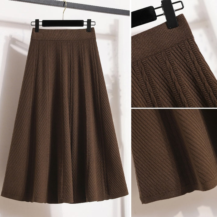 Damen Eleganter, schwingender Strickrock Echo Archiv