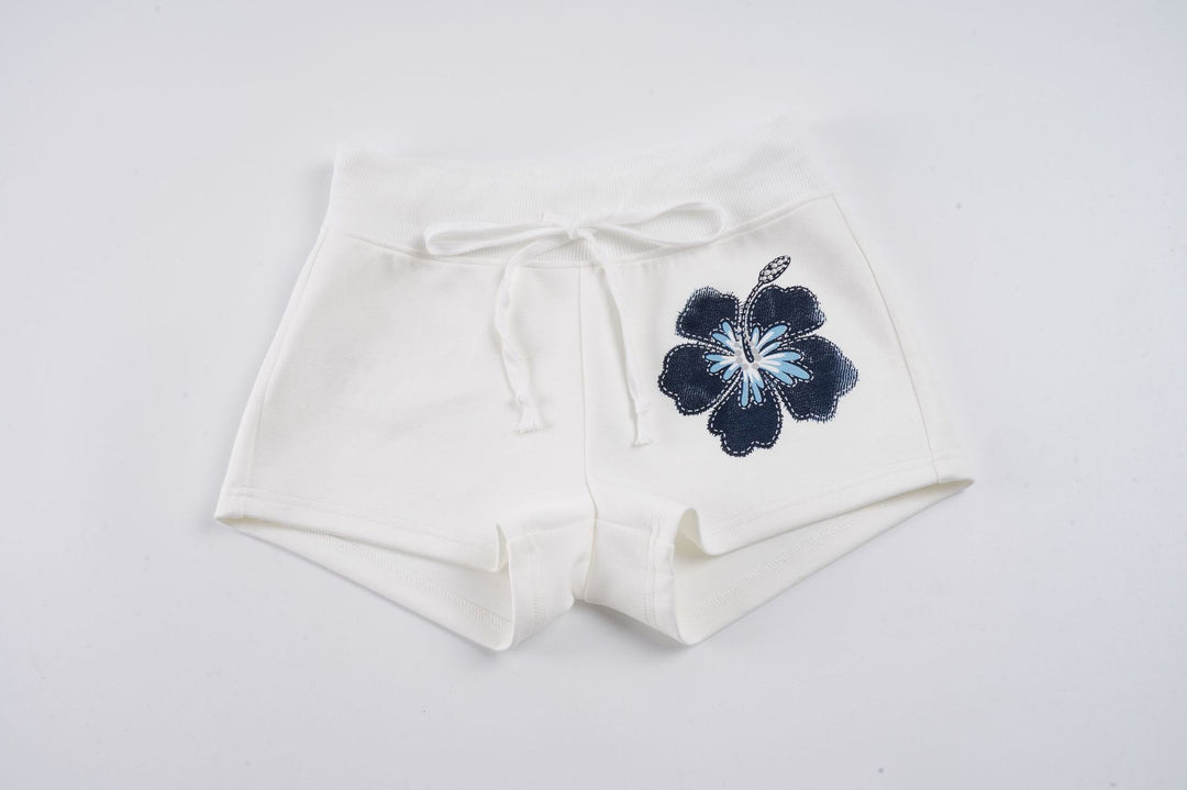 Damen Sportshorts mit floralem Design und elastischem Bund Echo Archiv