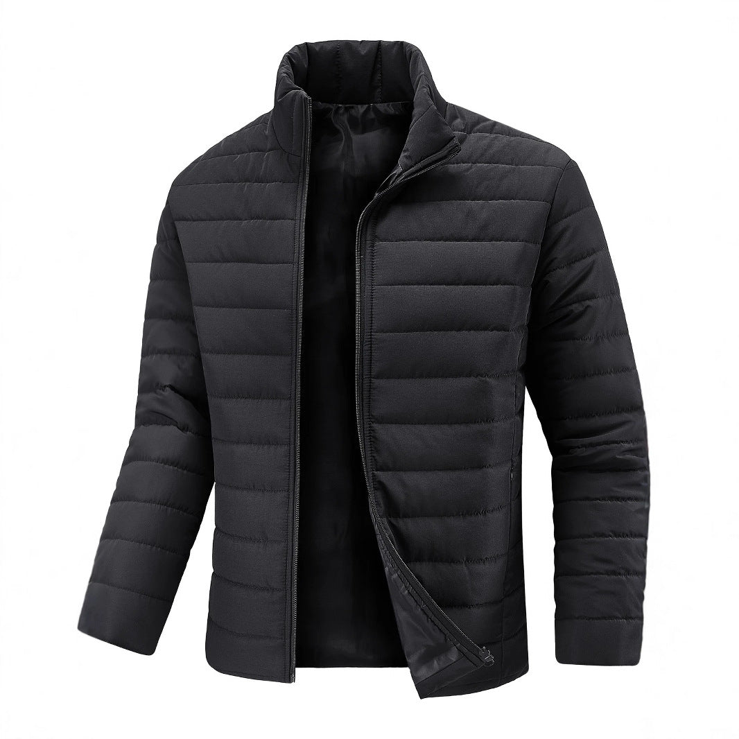 Herren Slim Fit Ultraleichte Thermosteppjacke mit hohem Stehkragen – Taviero