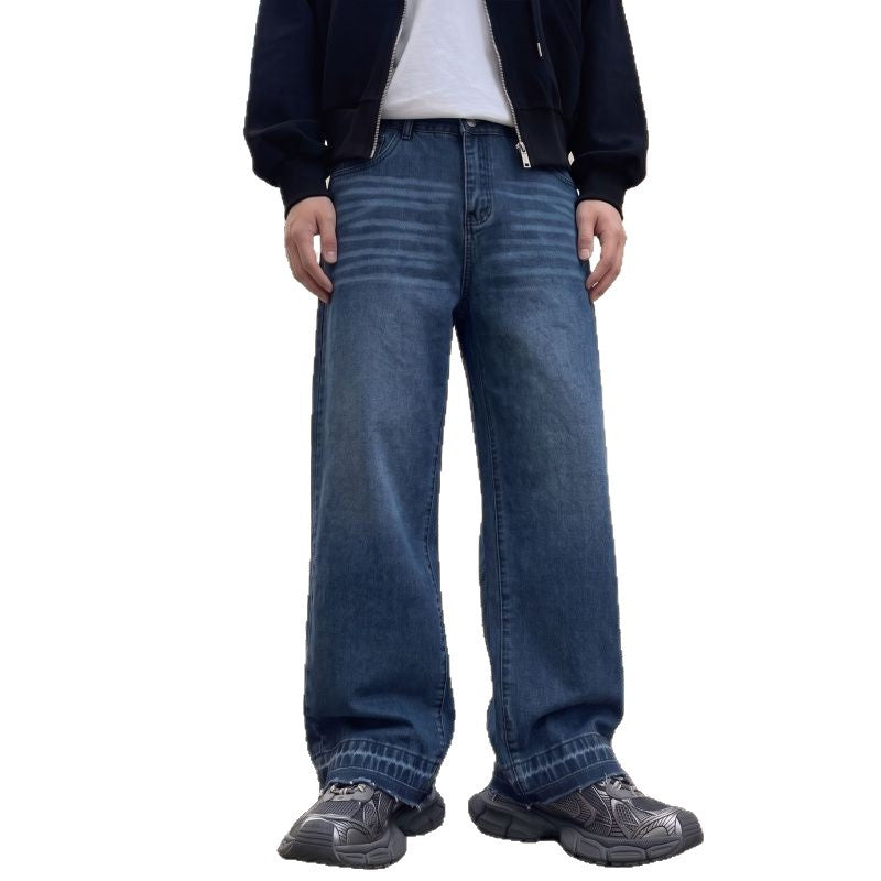 Herren Lässige Weit geschnittene Jeans Echoarchiv