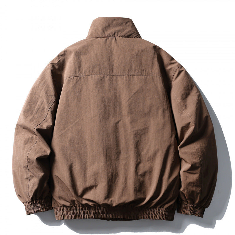 Herren Boxy-Fieldjacke mit hohem Stehkragen, wattierter Innenlage und aufgesetzten Pattentaschen Echo Archiv