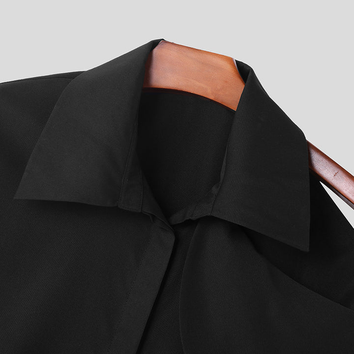 Damen Modische Bluse mit asymmetrischem Kragen und hochwertiger Verarbeitung Echoarchiv