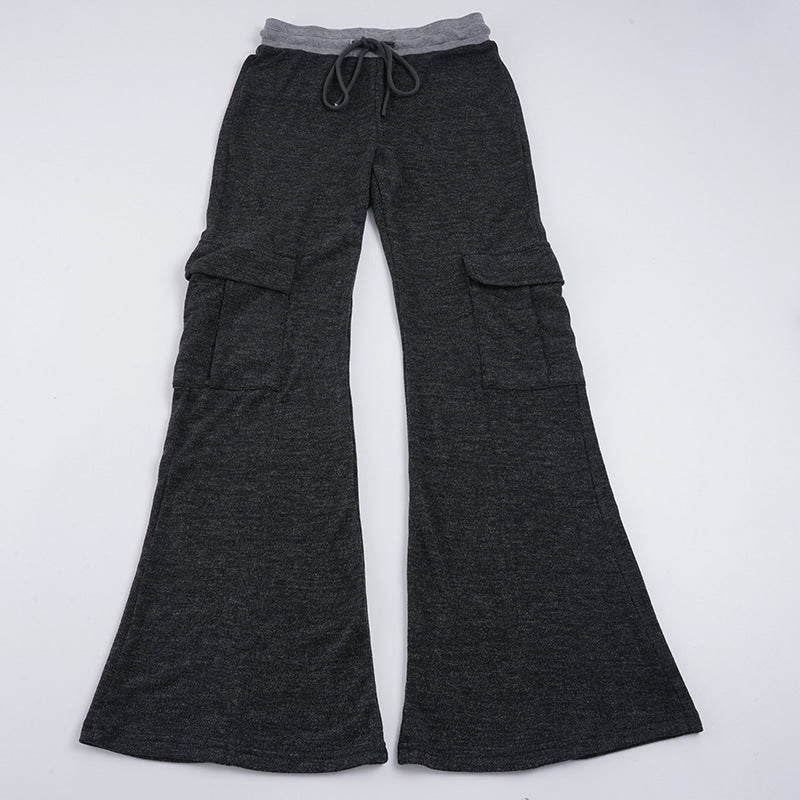 Damen Ausgestellte Cargo-Loungehose mit hohem Bund und Kordelzug Echo Archiv