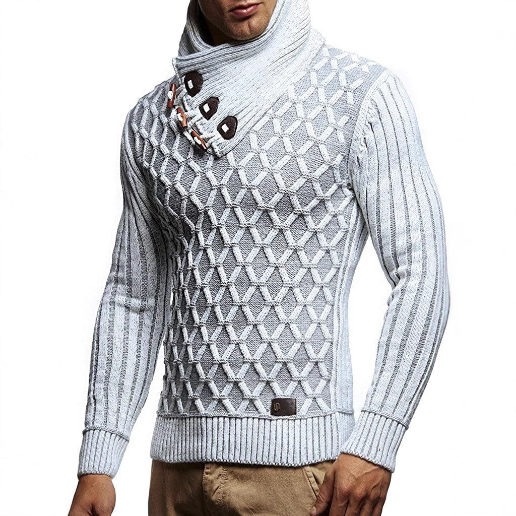 Herren Strickpullover mit innovativem Wellenmuster Echoarchiv