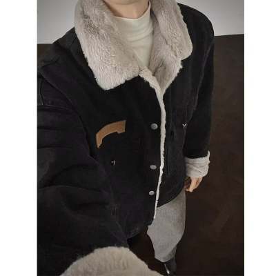 Herren Denim-Jacke mit Kunstfellkragen Echo Archiv
