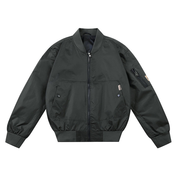 Herren  leichte Nylon Bomberjacke mit geripptem Kragen, Bündchen, Saum und Ärmeltasche mit Reißverschluss Echo Archiv