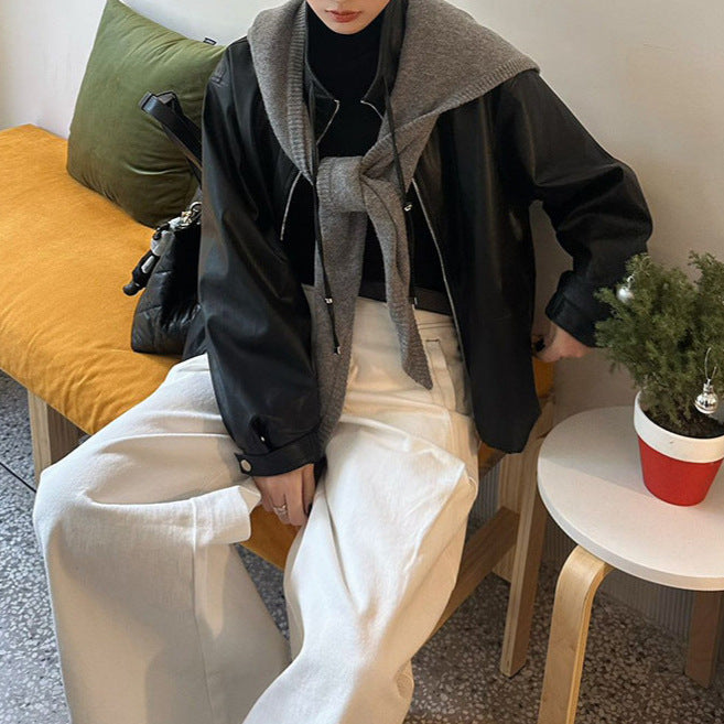 Damen Modische Blousonjacke mit hohem Kragen Echoarchiv