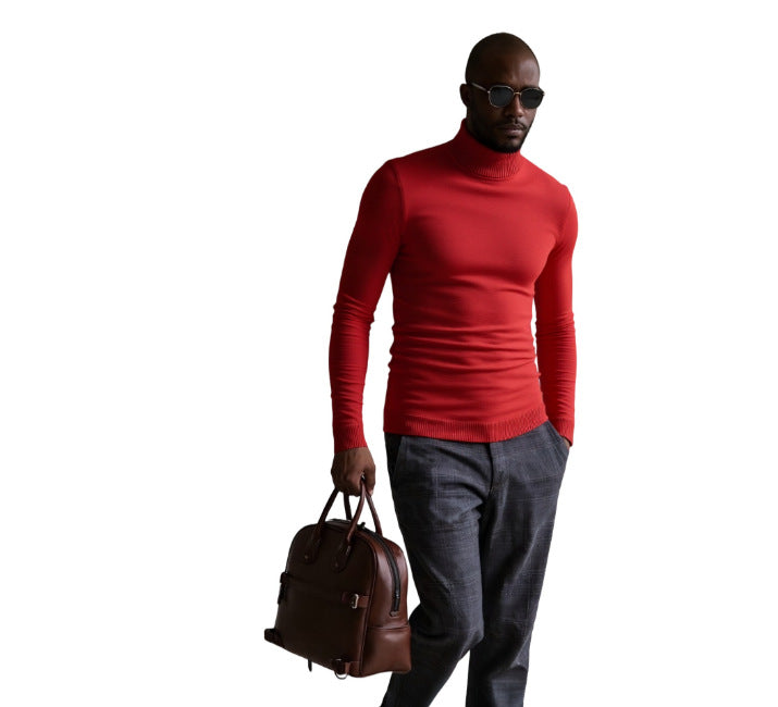 Herren rollkragen pullover mit feiner Struktur Echoarchiv