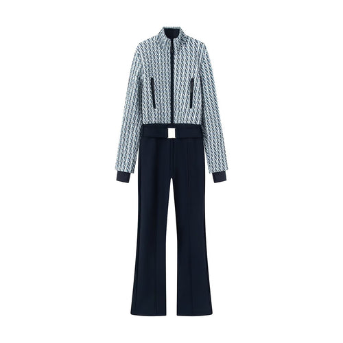 Damen 10+ Cropped gesteppte Blousonjacke mit Stehkragen und High‑Waist Palazzo‑Hose Echo Archiv