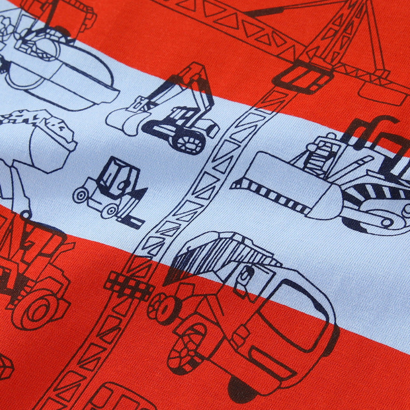 Jungen T-Shirt mit buntem Baustellenfahrzeug-Motiv Echo Archiv