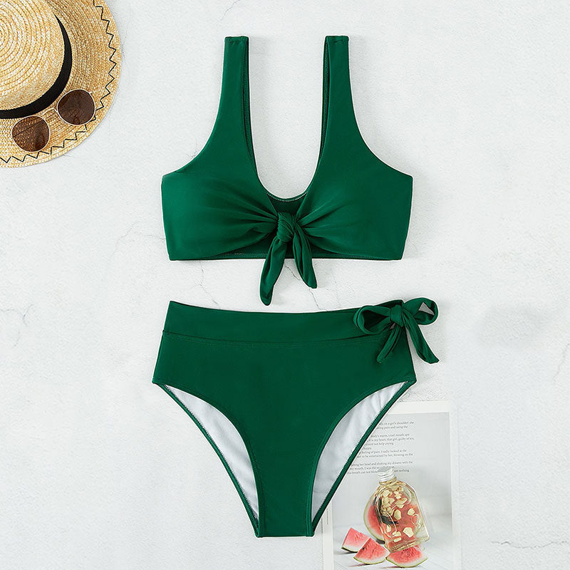 Damen Hochtailliertes Bikini-Set mit Bindeband Echo Archiv