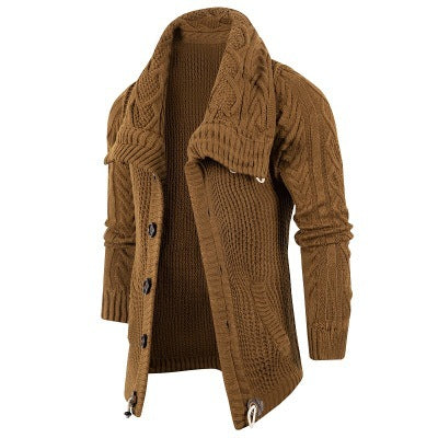 Herren Strickjacke mit Schalkragen und Holzknöpfen Echoarchiv