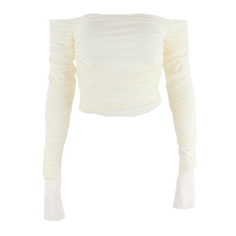 Damen Off-Shoulder Langarmoberteil mit Rüschen Echo Archiv
