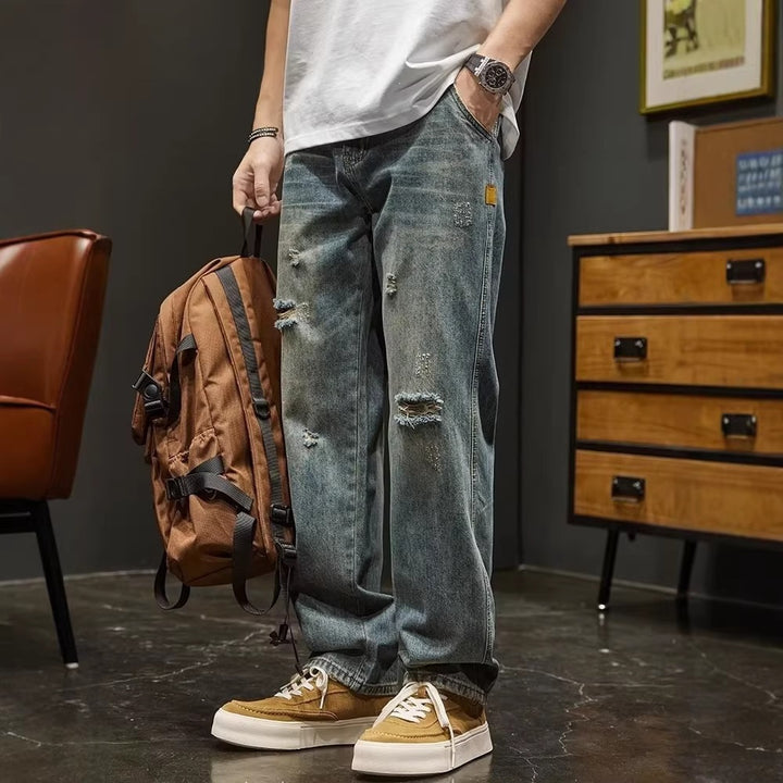 Herren Weitgeschnittene Destroyed Jeans Echo Archiv