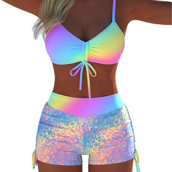 Damen Bikini-Oberteil und Hochschnitt Badeshorts Echo Archiv