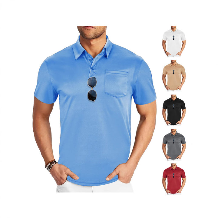 Herren nan funktionales Polohemd mit Brusttasche und atmungsaktiver Meshstruktur Echo Archiv