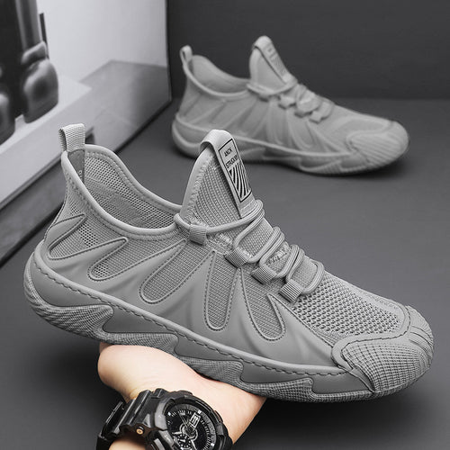 Herren atmungsaktive Strick‑Sneaker mit verstärkter Zehenkappe, gepolstertem Komfortfußbett und griffiger Gummilaufsohle Echo Archiv