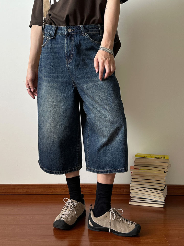 Damen Weitgeschnittene Jeans-Shorts Echoarchiv