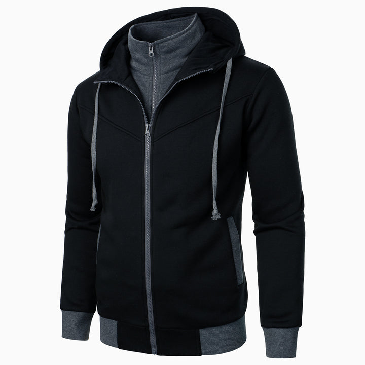 Herren Sportliche Kapuzenjacke mit Doppelschicht-Design und modernen Akzenten Echoarchiv