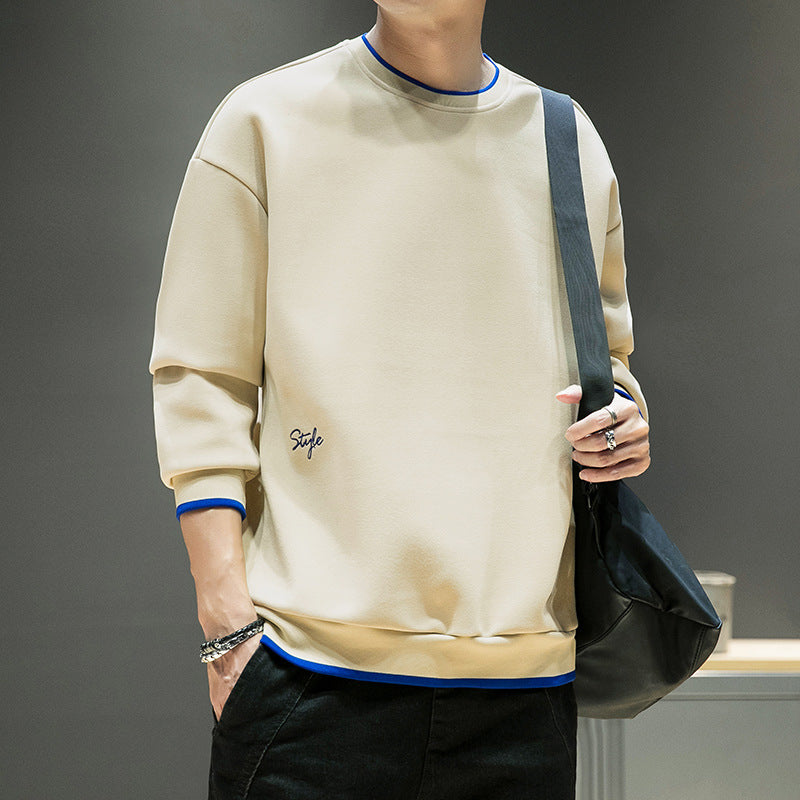 Herren Relaxed-Sweatshirt mit kontrastpaspelierten Bündchen und Clean-Rundhals Echo Archiv
