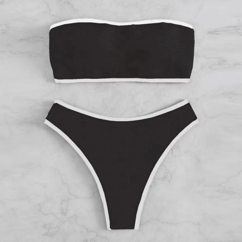 Damen Bandeau-Bikini-Set mit strukturiertem Design Echo Archiv