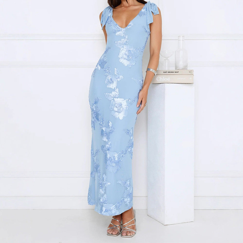 Damen Maxikleid mit floralem Spitzenmuster Echo Archiv