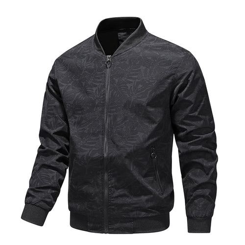 Herren stilvolle Bomberjacke mit grafischem Foliendesign Echoarchiv
