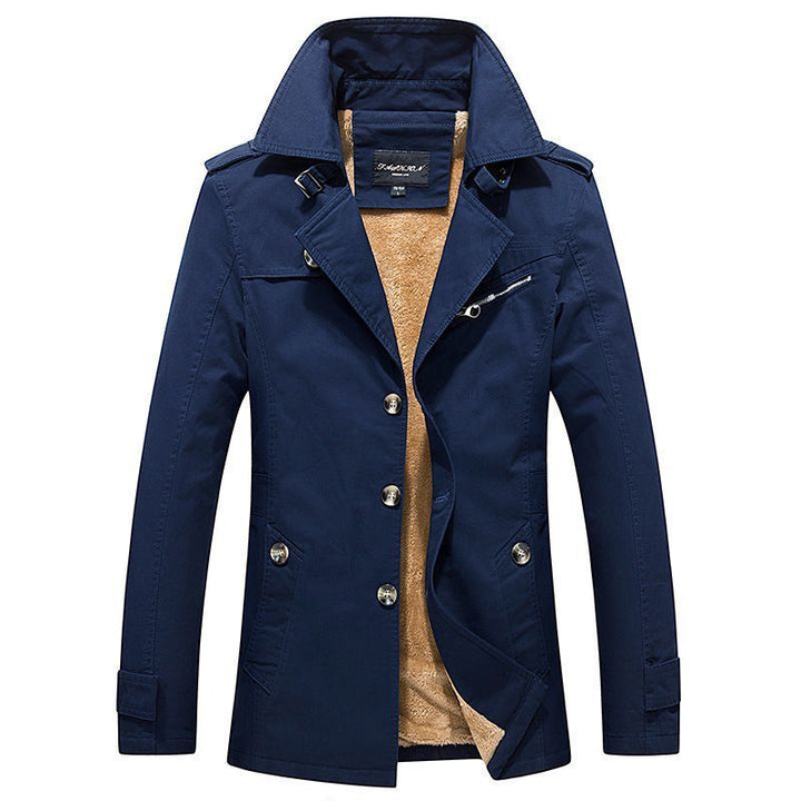 Herren Manteljacke im Trench-Peacoat-Mix mit Sherpa-Futter Echo Archiv