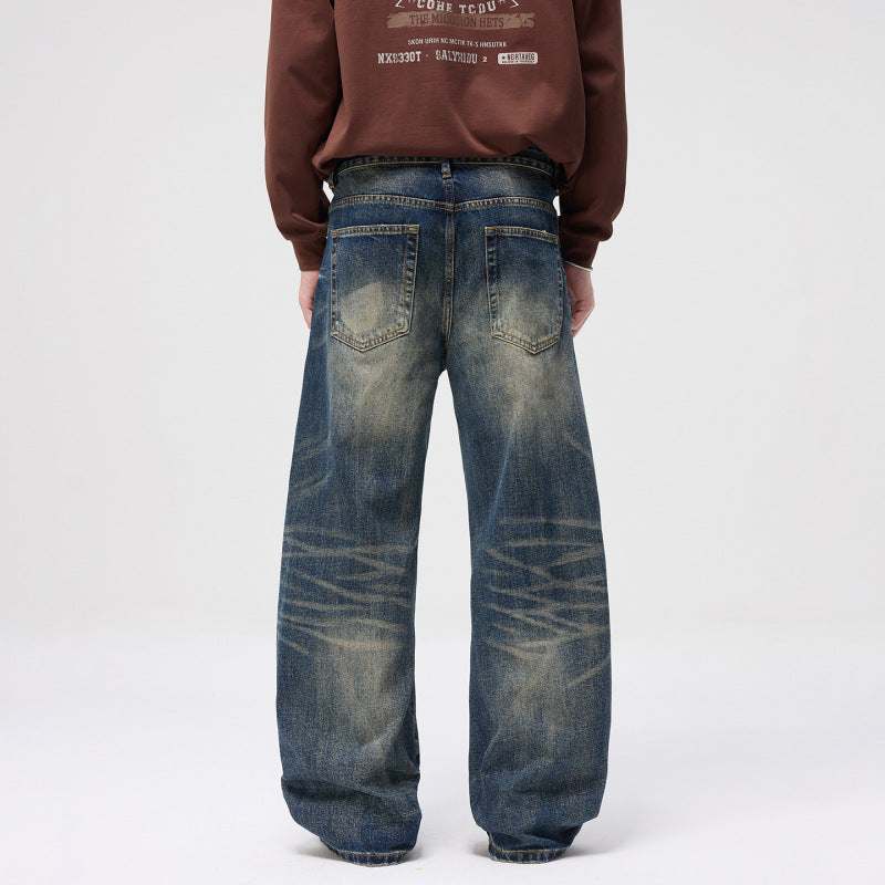 Damen High-Waist Ballon-Jeans mit Used-Waschung und weitem Statement-Bein Echo Archiv