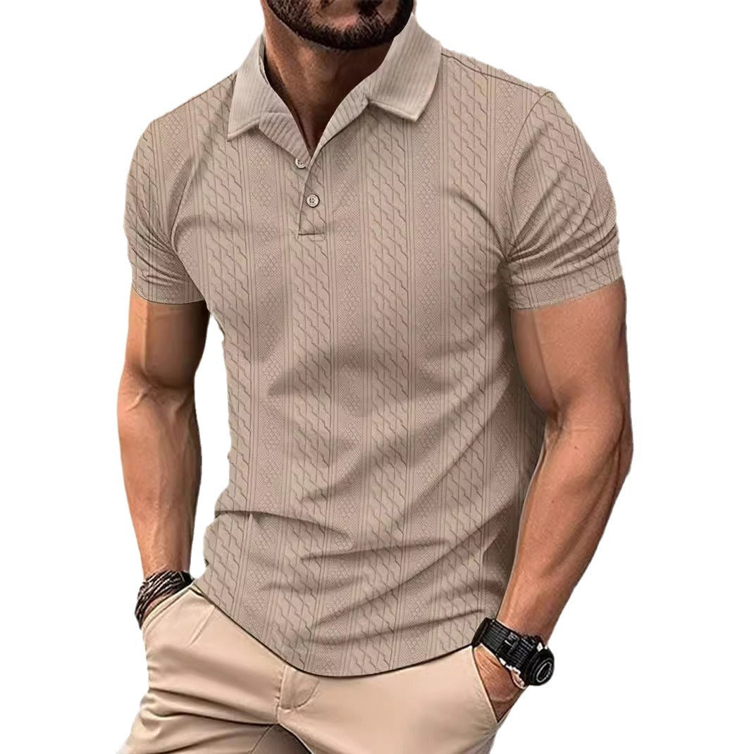Herren Polohemd mit strukturiertem Design und modernem Kragen Echoarchiv