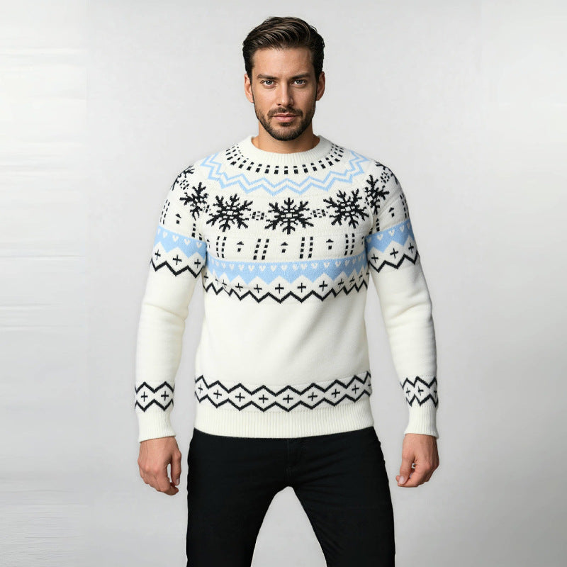 Herren kuscheliger Norweger-Pullover mit Winterdesign Echoarchiv