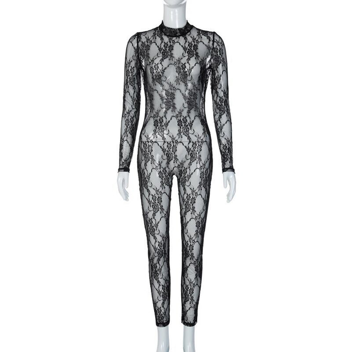 Damen Langärmliger Body mit floraler Spitze Echo Archiv