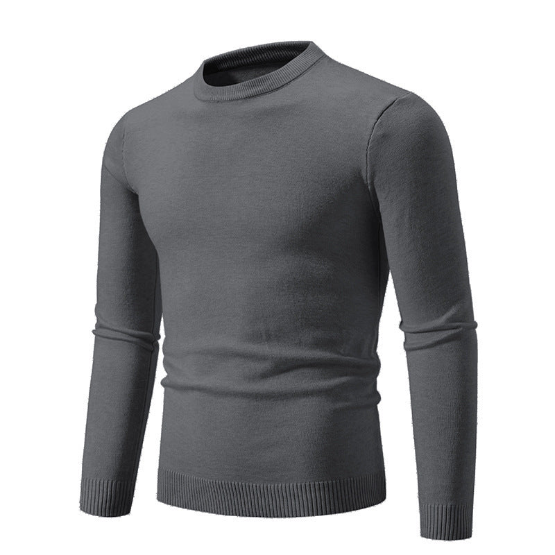Herren eleganter Rundhals-Pullover aus feiner Baumwolle Echoarchiv