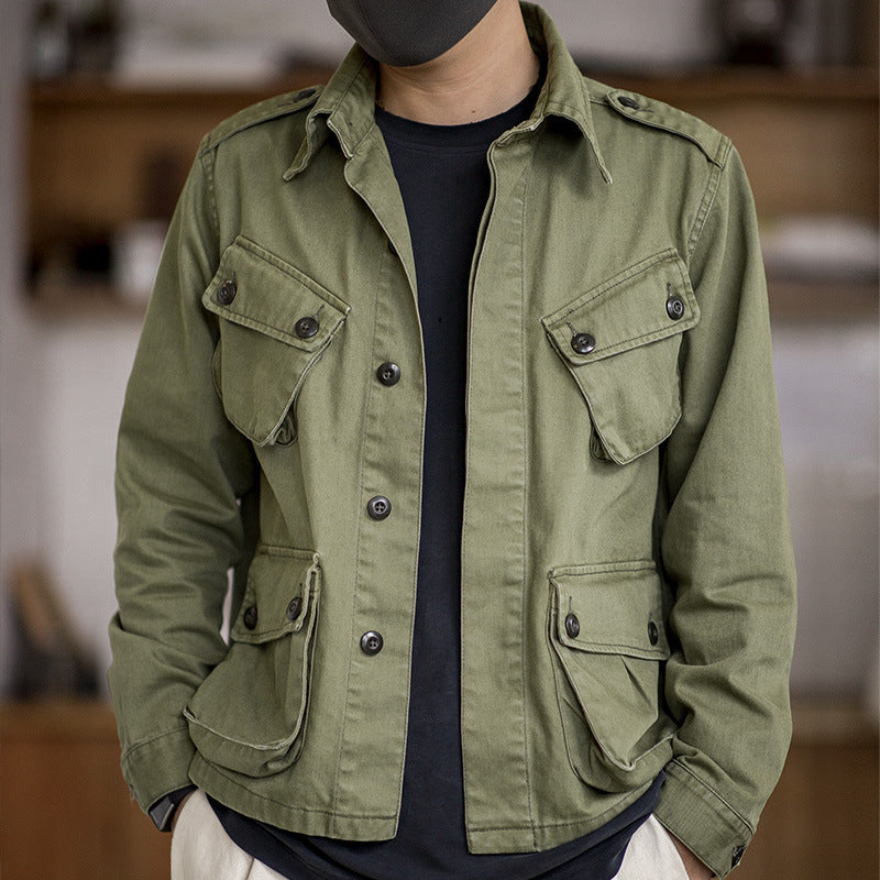 Herren Utility-Jacke mit großen aufgesetzten Taschen und strapazierfähigem Material Echoarchiv