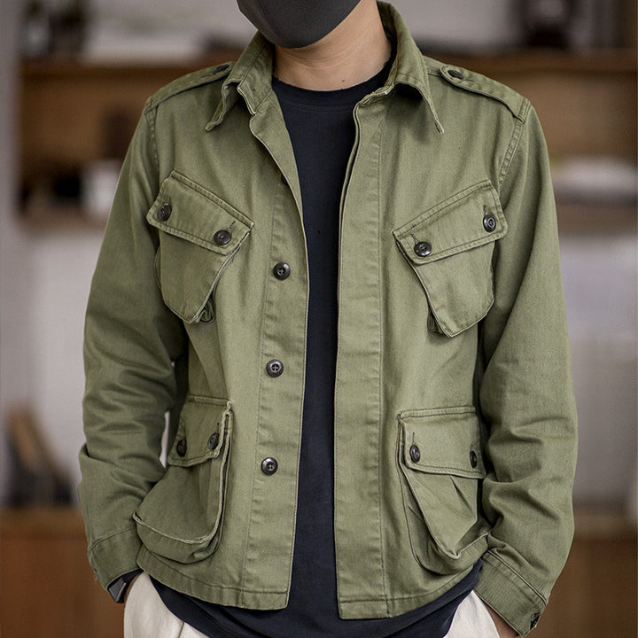 Herren Utility-Jacke mit großen aufgesetzten Taschen und strapazierfähigem Material Echoarchiv