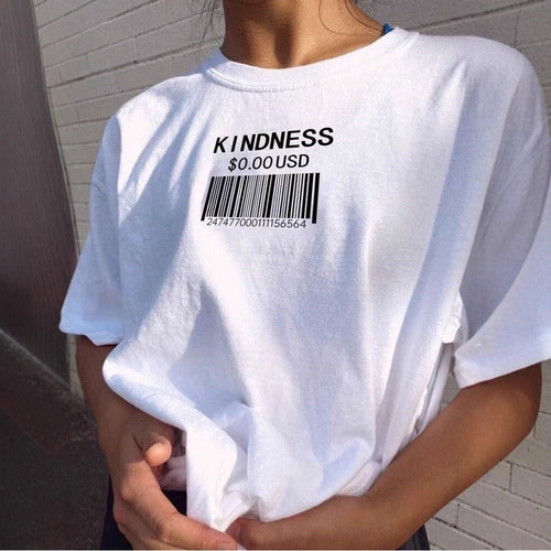 Damen T-Shirt mit kreativem Barcode-Design Echo Archiv