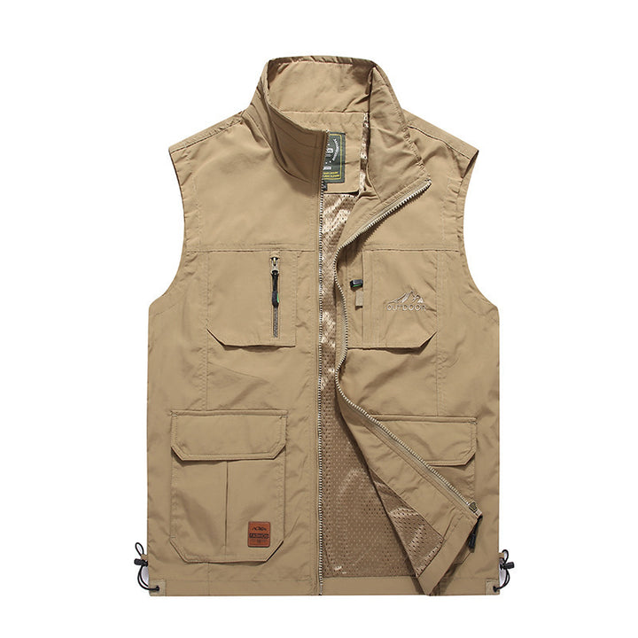 Herren Outdoor‑Utility‑Weste mit multifunktionalen Taschen und atmungsaktivem Meshfutter Echo Archiv