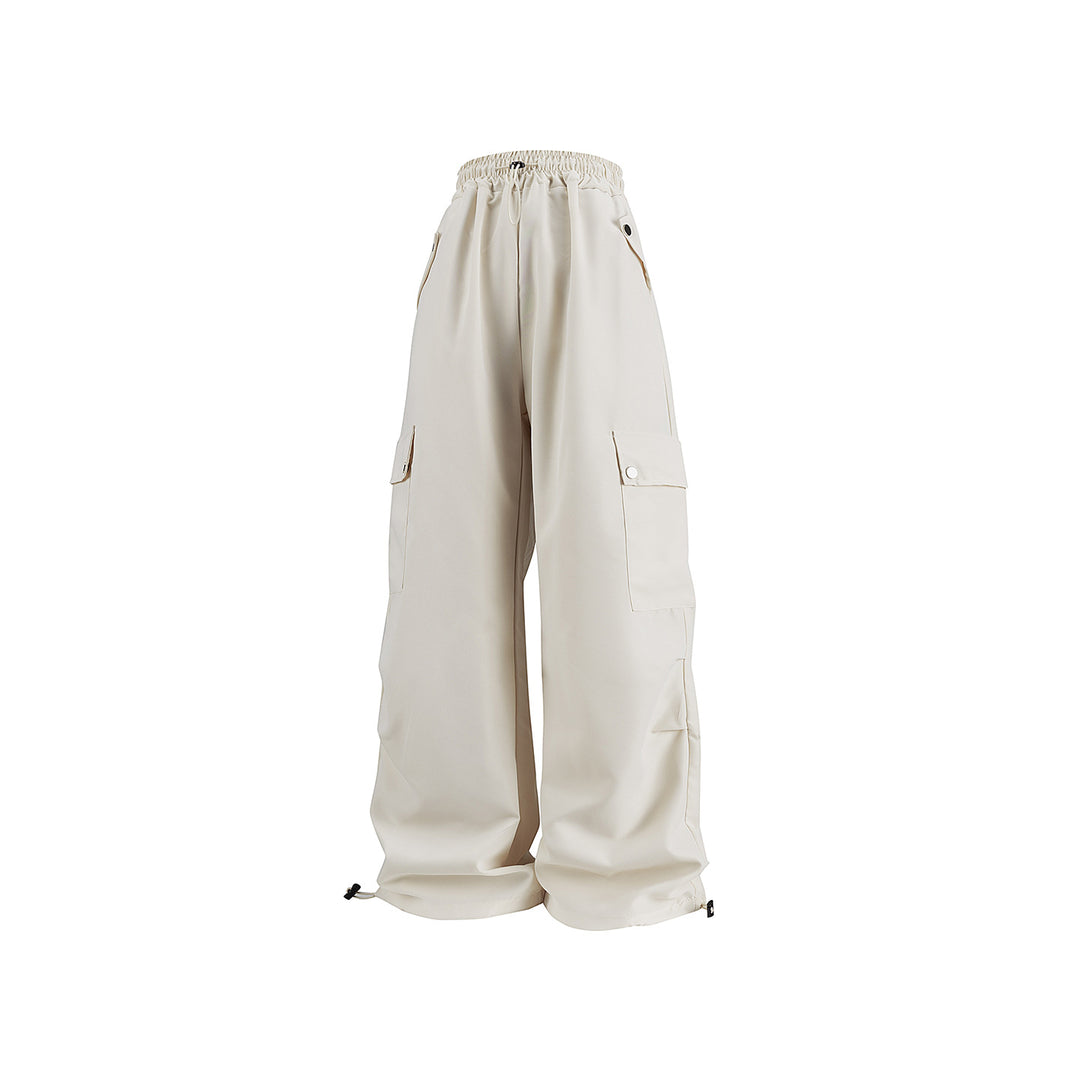 Damen Baggy-Cargo-Hose mit Tunnelzugbund, großen Klappentaschen und verstellbarem Saum Echo Archiv