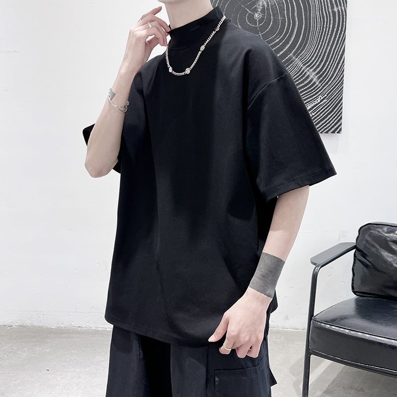 Herren nan oversized Rollkragen-T-Shirt mit halblangen Ärmeln und lässiger Boxy-Passform Echo Archiv