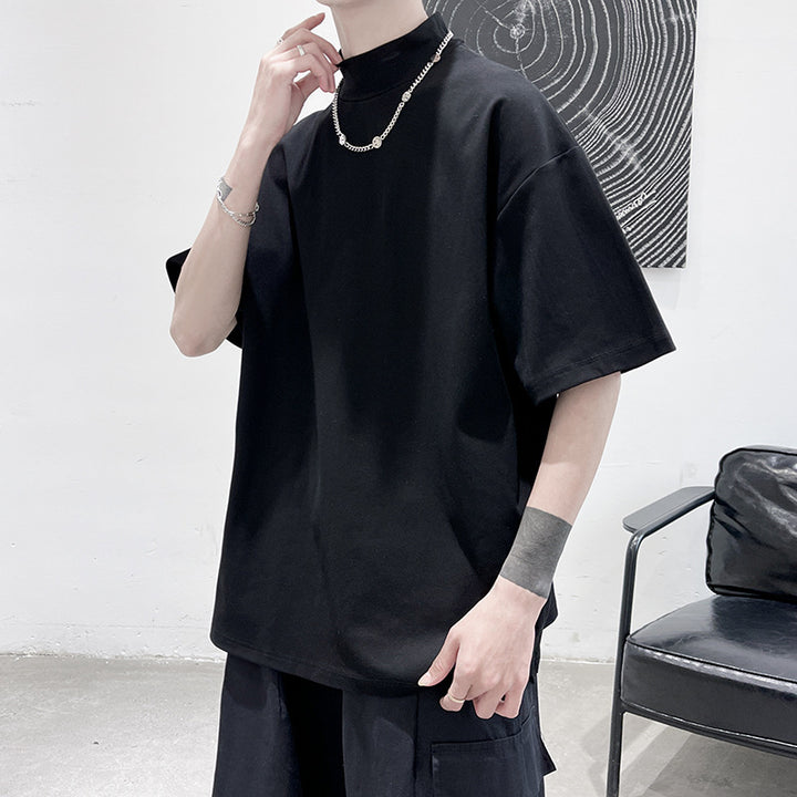 Herren nan oversized Rollkragen-T-Shirt mit halblangen Ärmeln und lässiger Boxy-Passform Echo Archiv