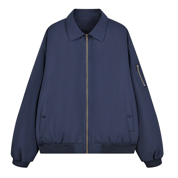 Herren Leichte Oversize-Übergangsjacke im Bomberstil mit Ärmeltasche & elastischem Saum Echoarchiv